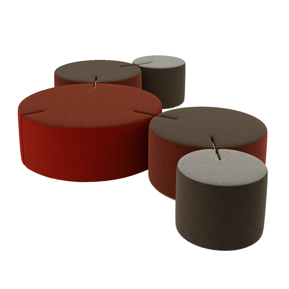 Nowy Styl Hocker Tri.ply Pouff Set 1