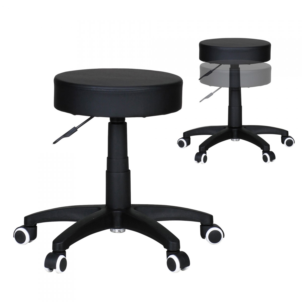 Skyport Arbeitshocker Leon S - Schwarz