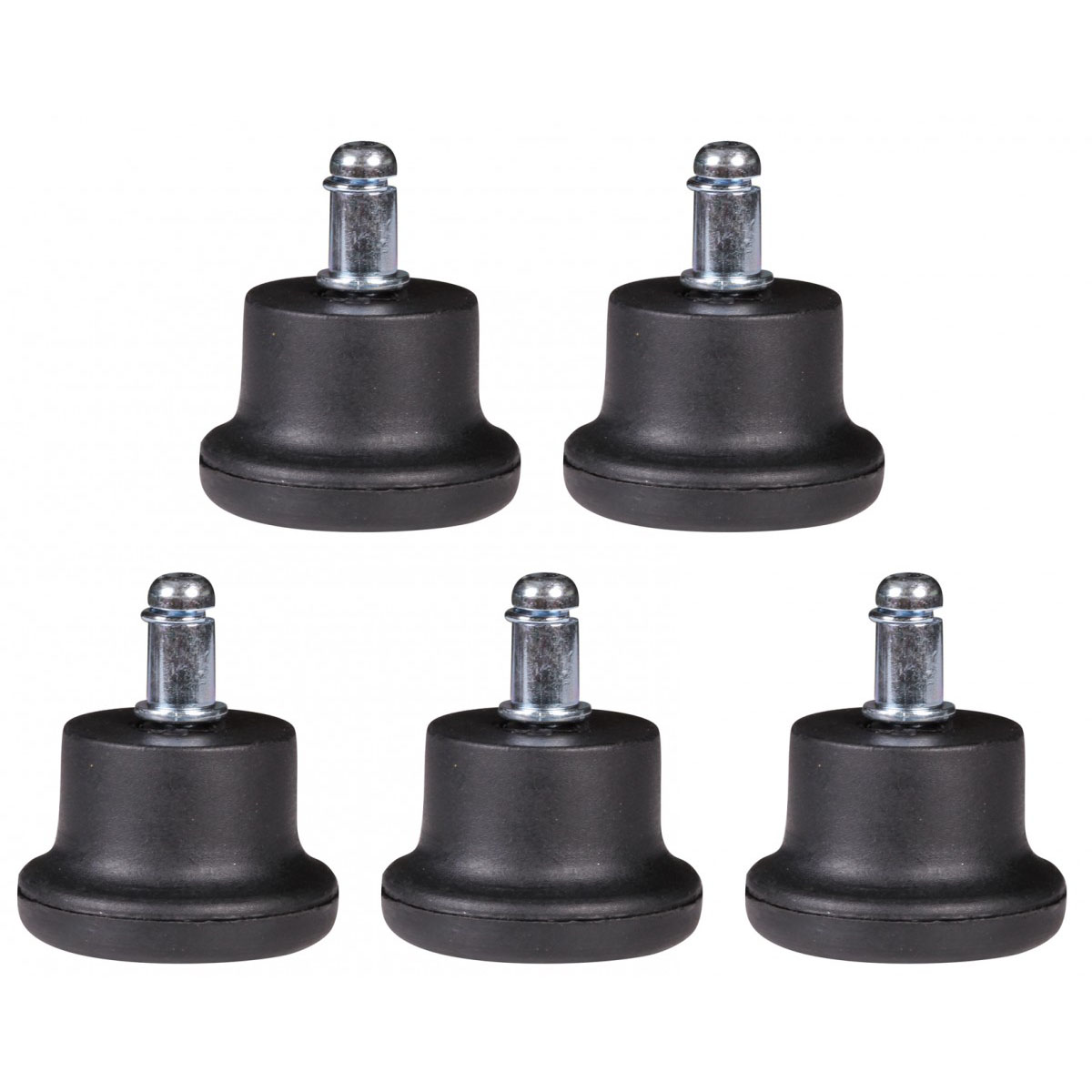 Skyport Design-Kunststoff-Bodengleiter rund 5er Set (11 mm) - Schwarz