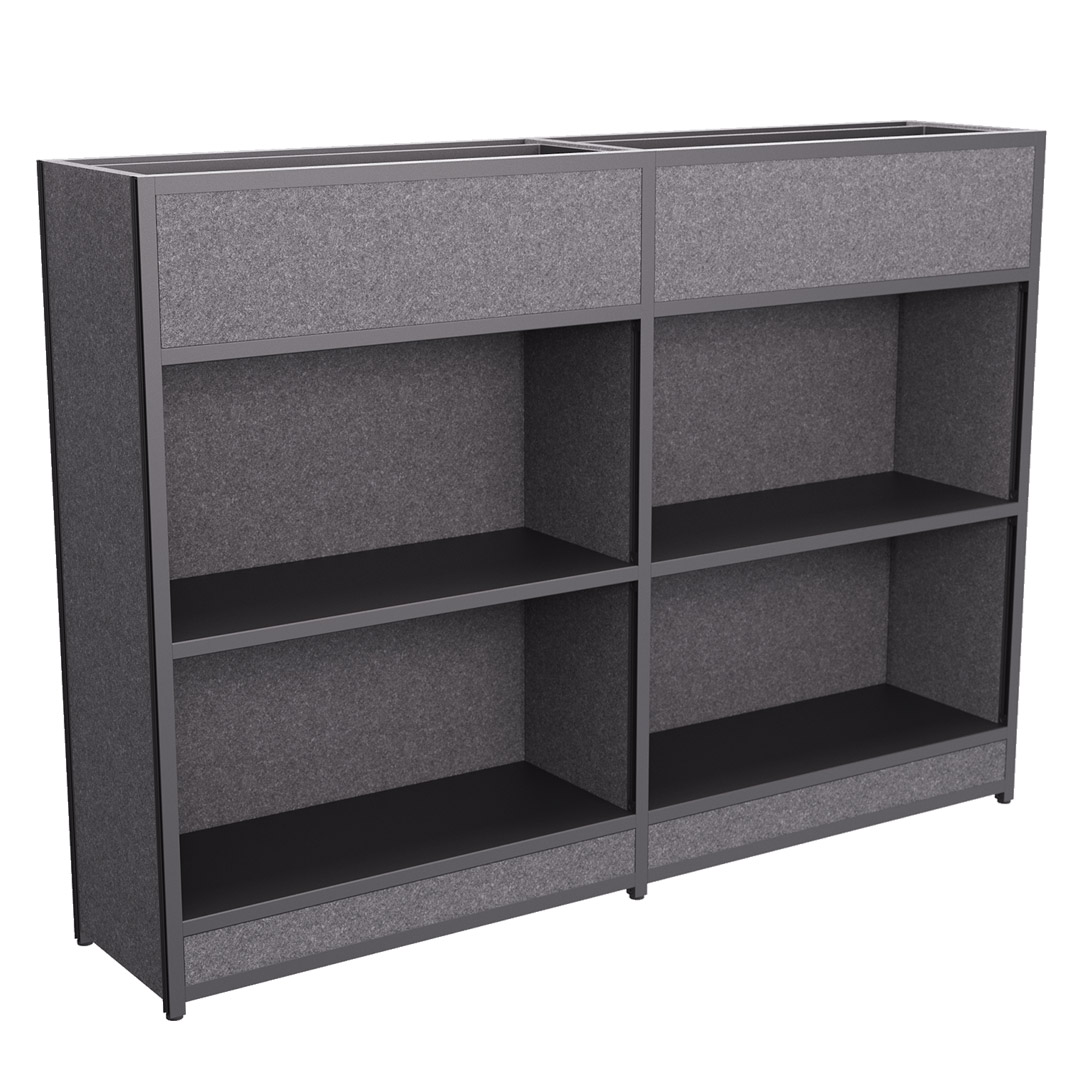 apto plus Extend 3D Freistehend, Plant box & Regal, Schwarz