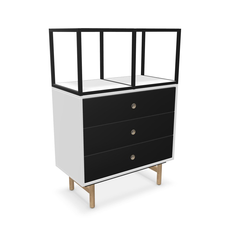 Bridge Schubladenschrank mit 3 Schubladen inkl. Regaltop