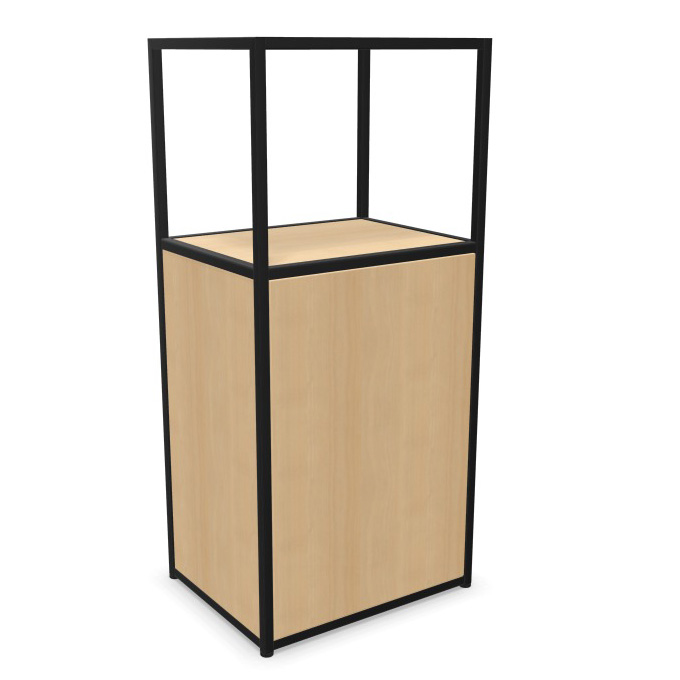 Outline Türenschrank mit Regaltop und 1 Fachboden in Holzoptik