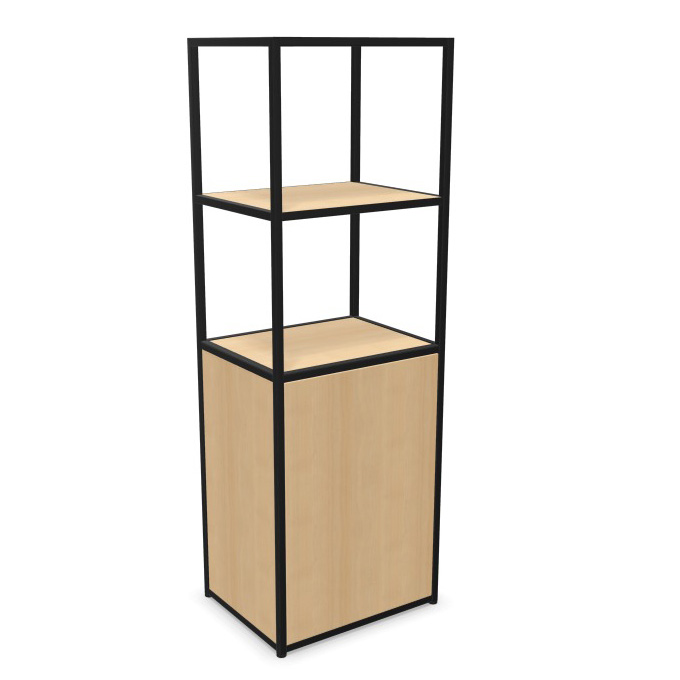 Outline Türenschrank mit Regaltop und 2 Fachböden in Holzoptik