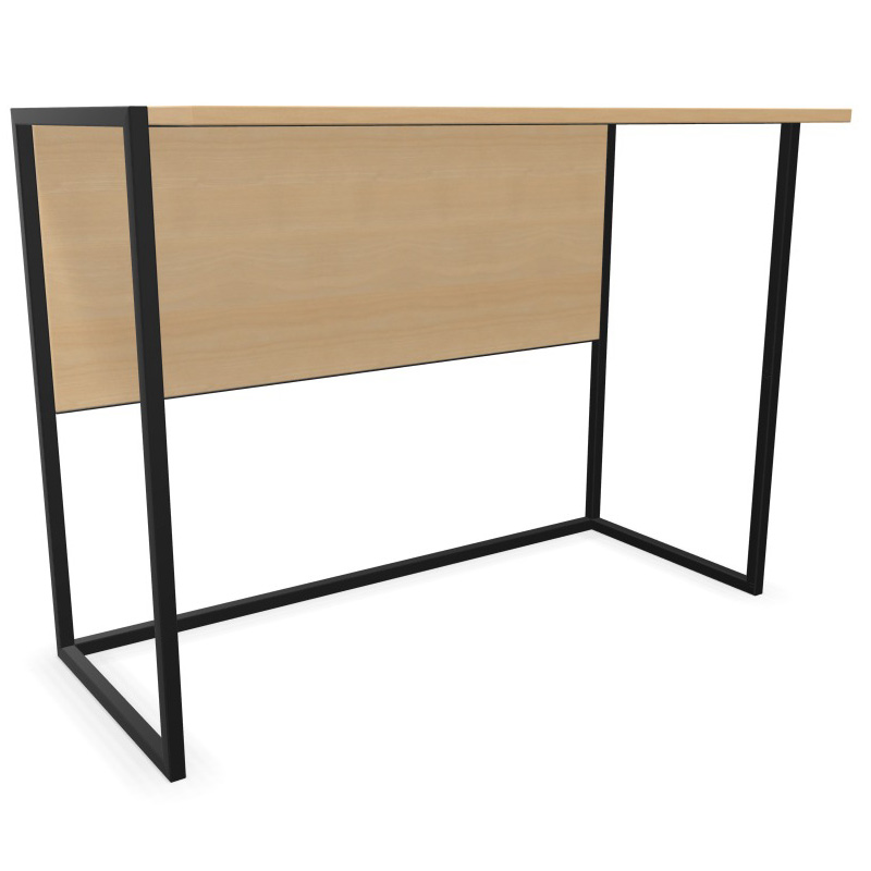 Outline Schreibtisch mit Fußraumblende in Holzoptik