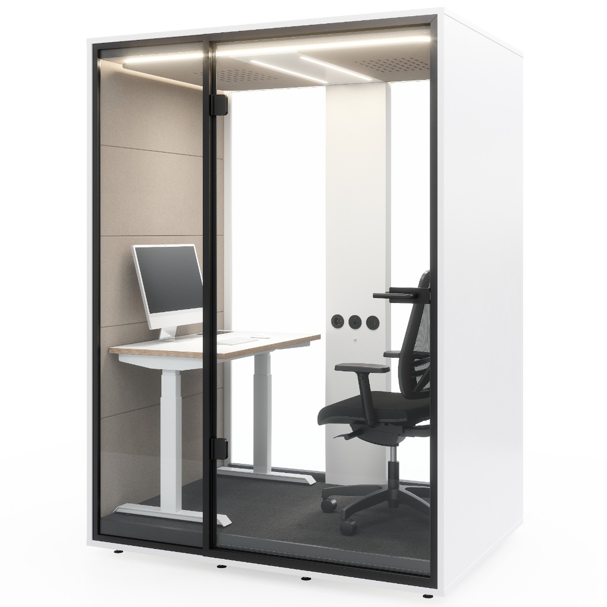 Arbeitskabine für konzentriertes Arbeiten im Büro