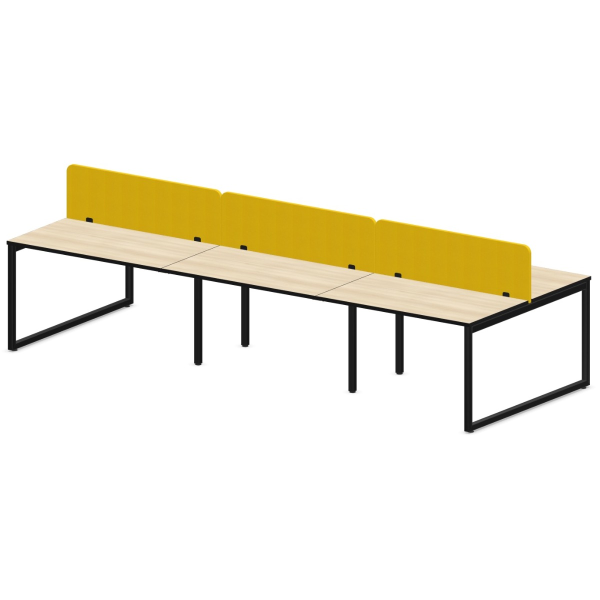 Nowy Styl Schreibtisch bSpace Workbench mit Paneel 6er O Fuß