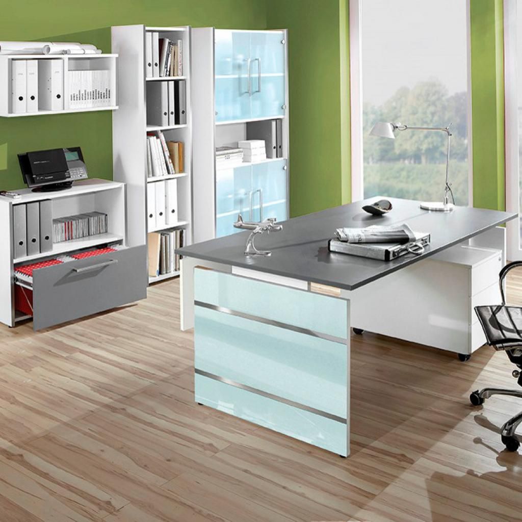 Wangenschreibtisch aus Holz für das Chefbüro