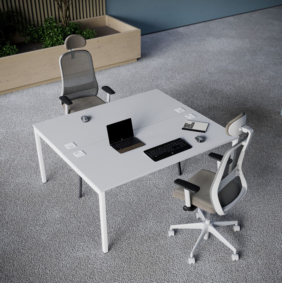Schreibtisch bSpace Workbench 2er 4 Fuß