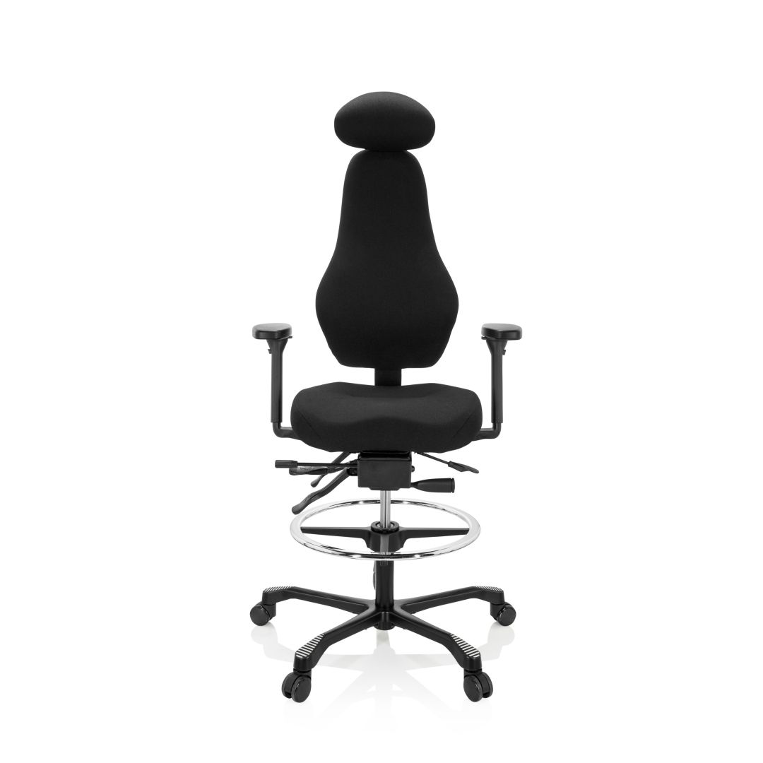 Ergonomischer Arbeitsstuhl mit hoher Rückenlehne