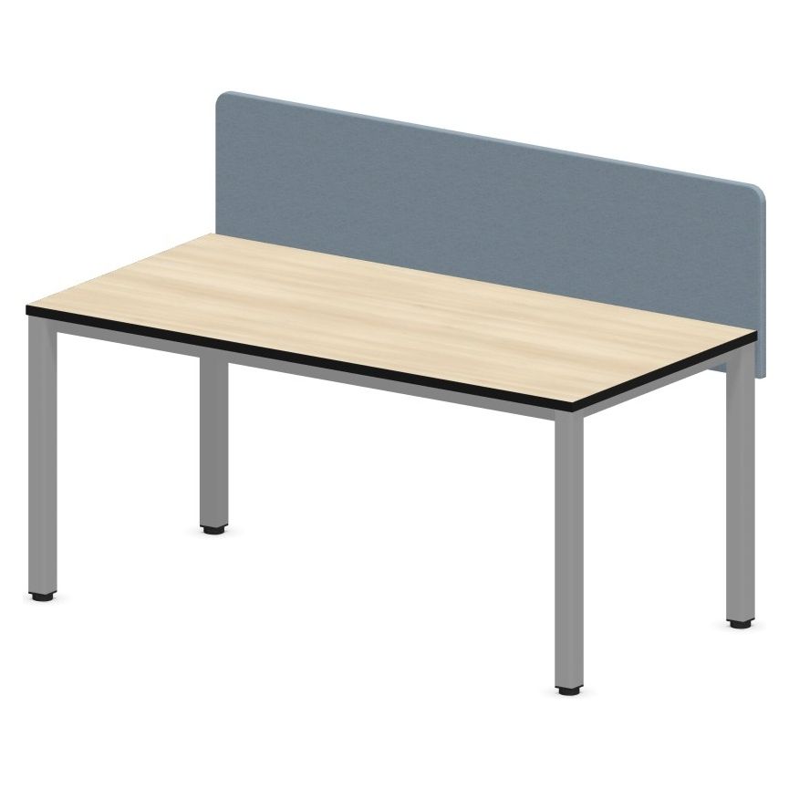 Schreibtisch E10 Quadratrohr 4-Fuß mit Sichtschutz