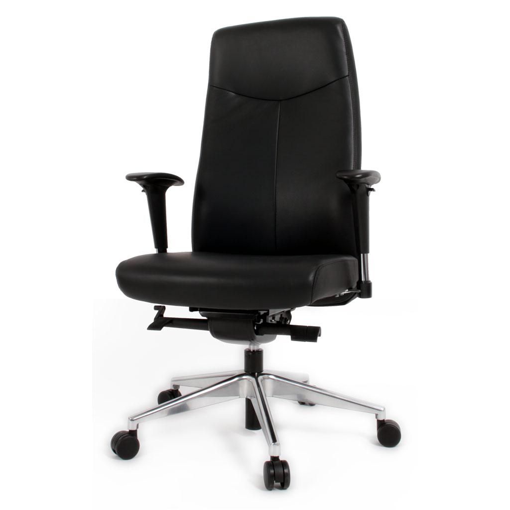 Chefsessel XL aus Leder mit hoher Lehne