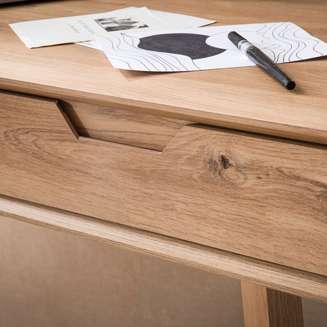 Schreibtisch 120 x 55 cm mit Stauraum - Eiche-Dekor von Wohnling - Produktbild 5 von 6