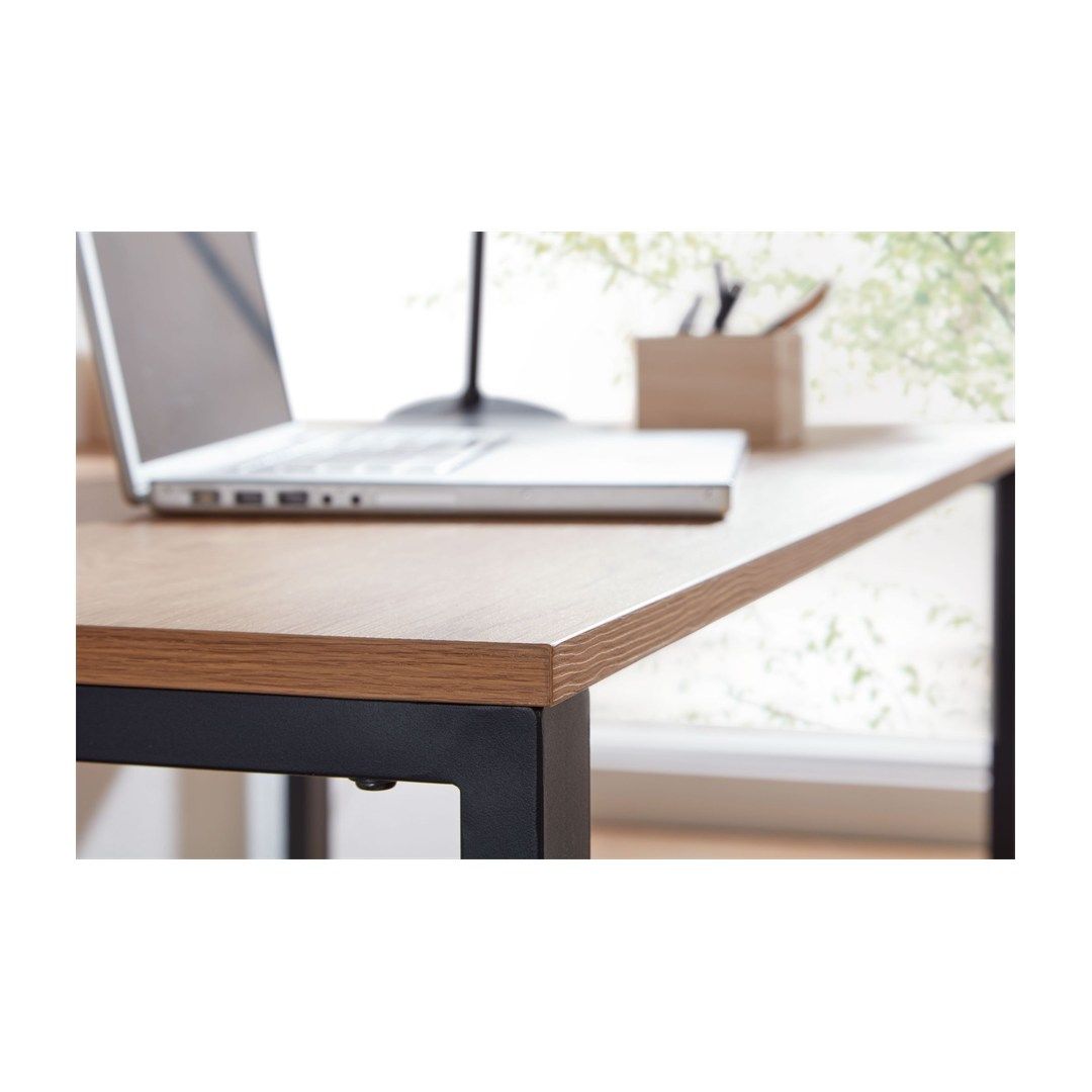 Schreibtisch 120 x 60 cm - Eiche-Dekor/Schwarz von Wohnling - Produktbild 5 von 6