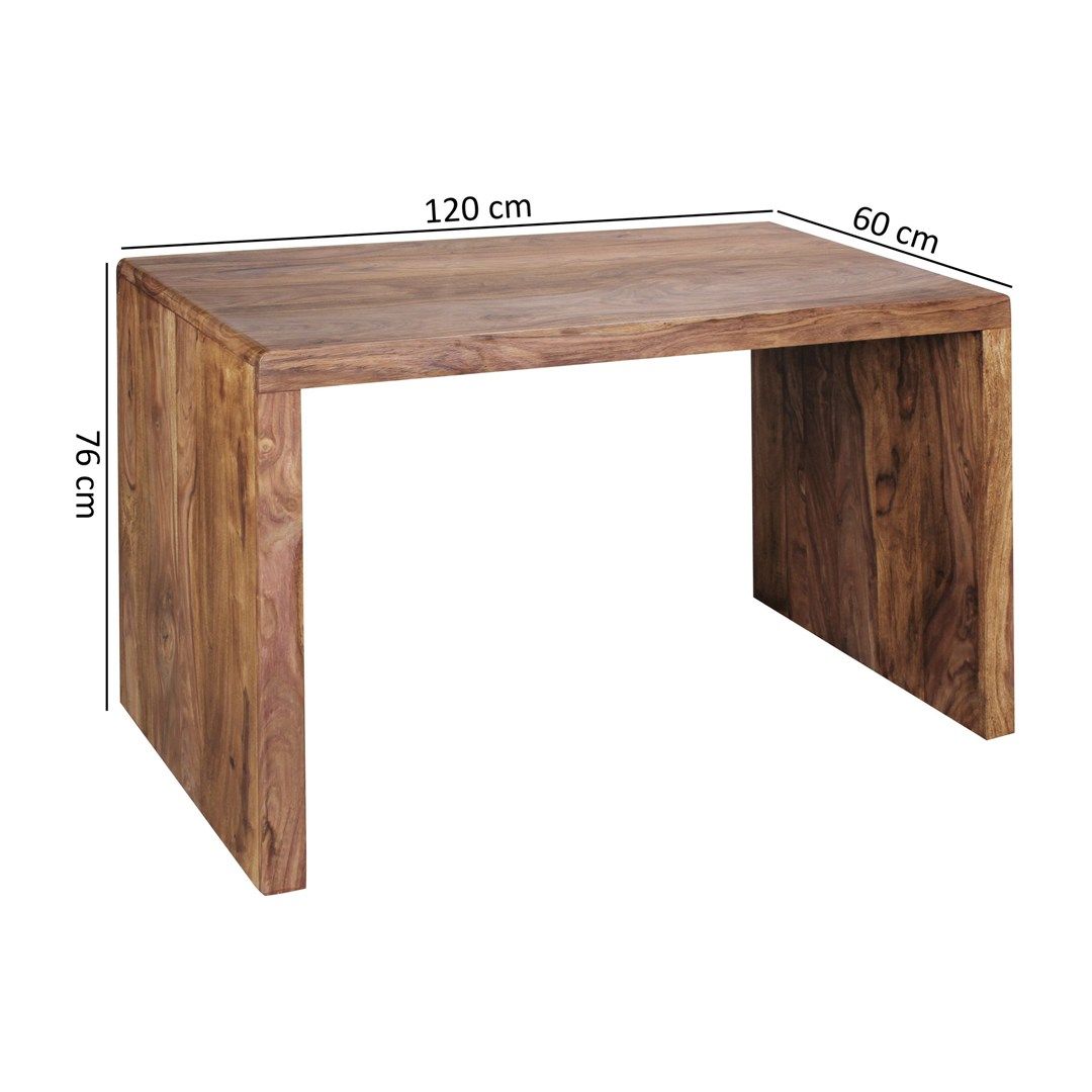 Schreibtisch Boha Massivholz Sheesham von Wohnling - Produktbild 6 von 6