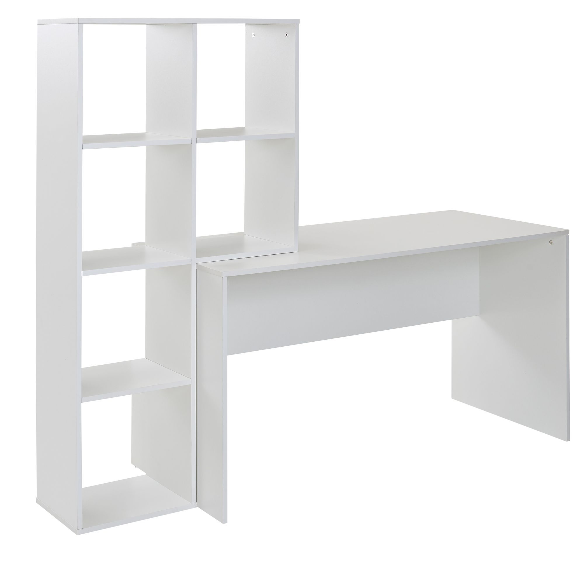 Schreibtisch mit Regal 170 × 59 cm – Weiß