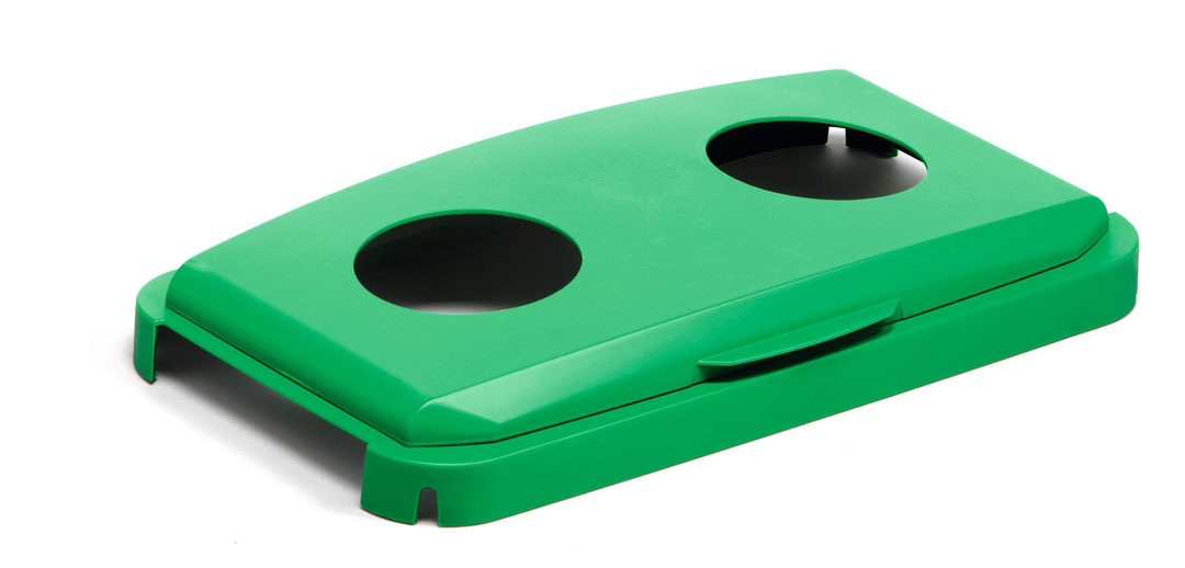 Durable Klappdeckel für DURABIN 60 l rechteckig mit 2 Öffnungen
