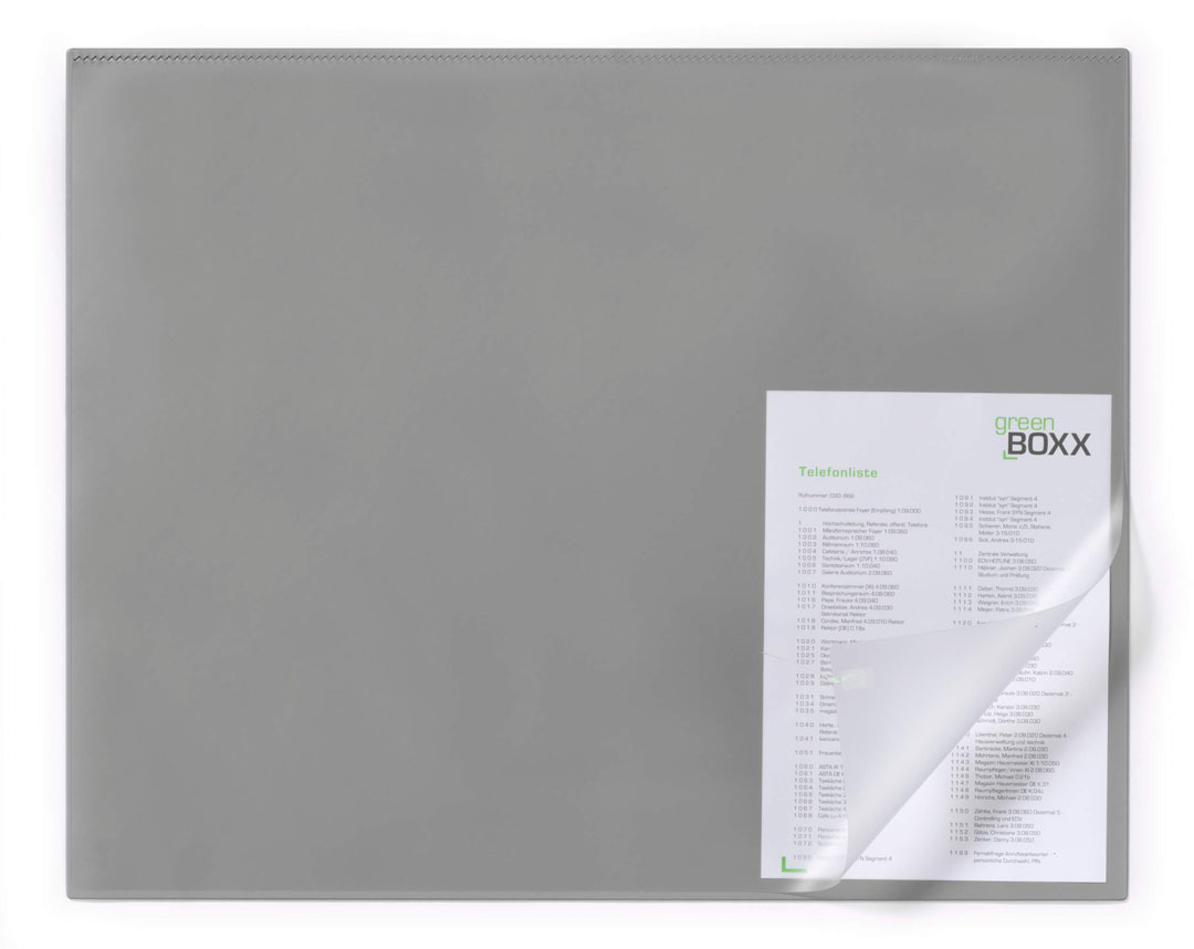 Durable Schreibunterlage 650x500 mm mit Kantenschutz und transparenter Abdeckung
