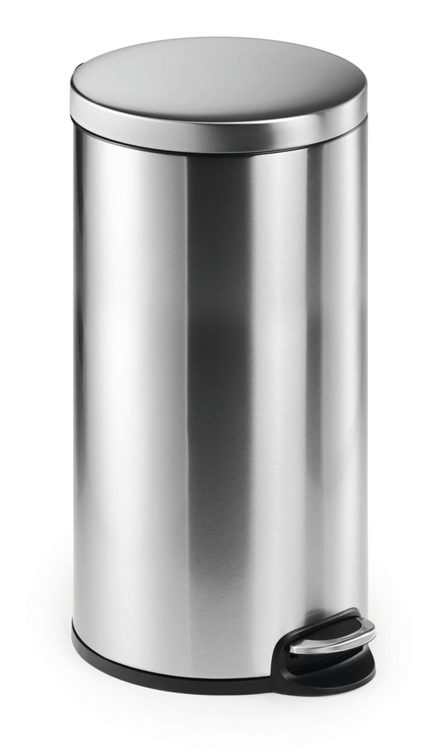 Durable Treteimer Edelstahl 30 l rund