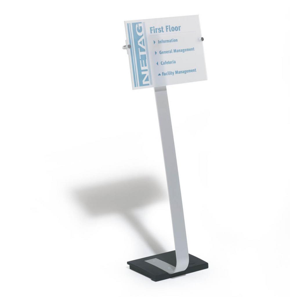 Durable Informationständer Crystal A3 - Silber
