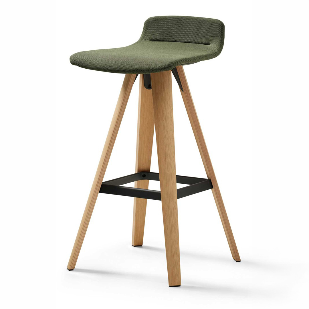 Barhocker fm asiento mit Holzgestell