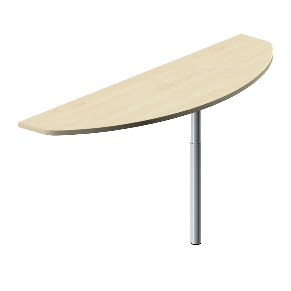 Geramöbel Ansatztisch C-Pro 160 x 50 - Ahorn / Silber