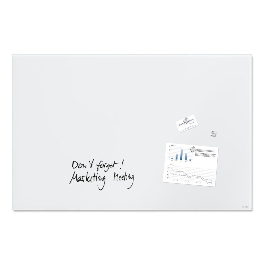 Sigel Glas-Whiteboard Artverum 100 x 65 x 1,5 cm - Super-Weiß matt