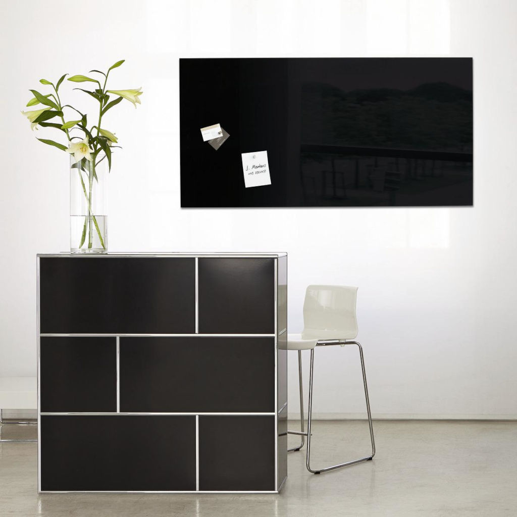 Schwarze Glas-Magnettafel Artverum im eleganten Panoramaformat