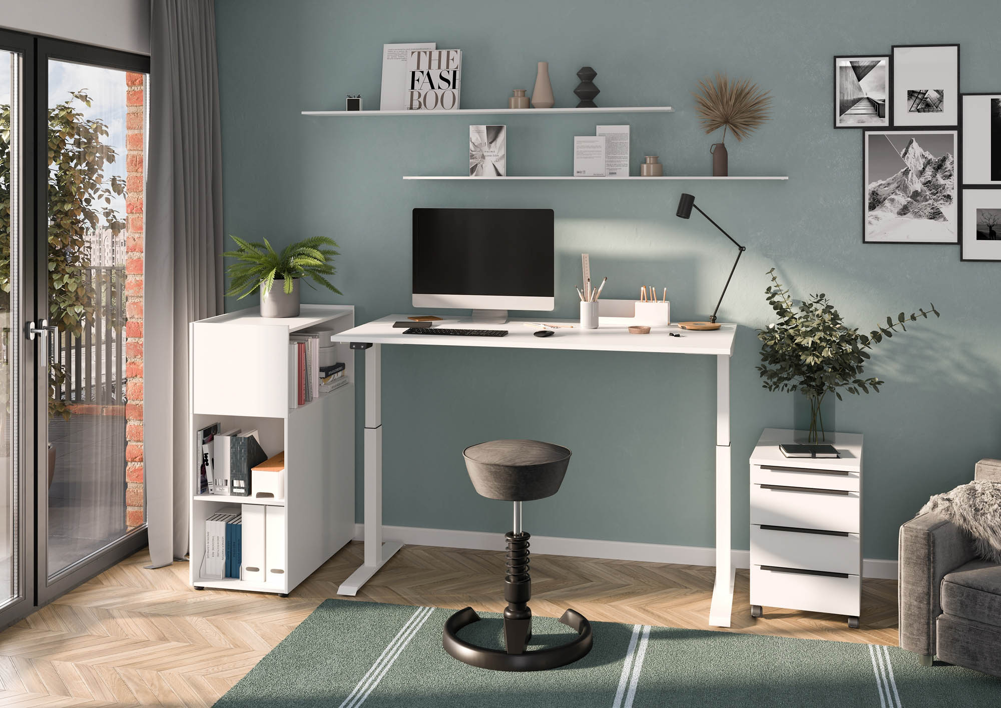 Rollcontainer im Home Office