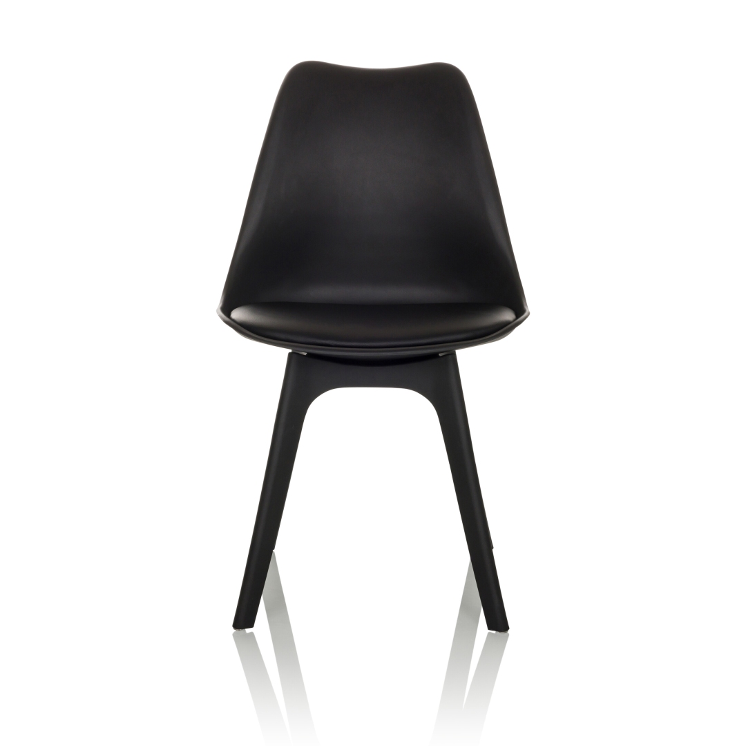 HJH Besucherstuhl Schalenstuhl SCANDI P Kunststoff schwarz 4er Pack