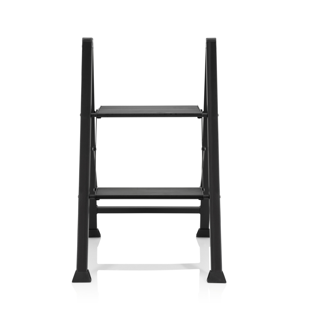 HJH Klapptritt SOLID W5 Aluminium schwarz 2 Stufen