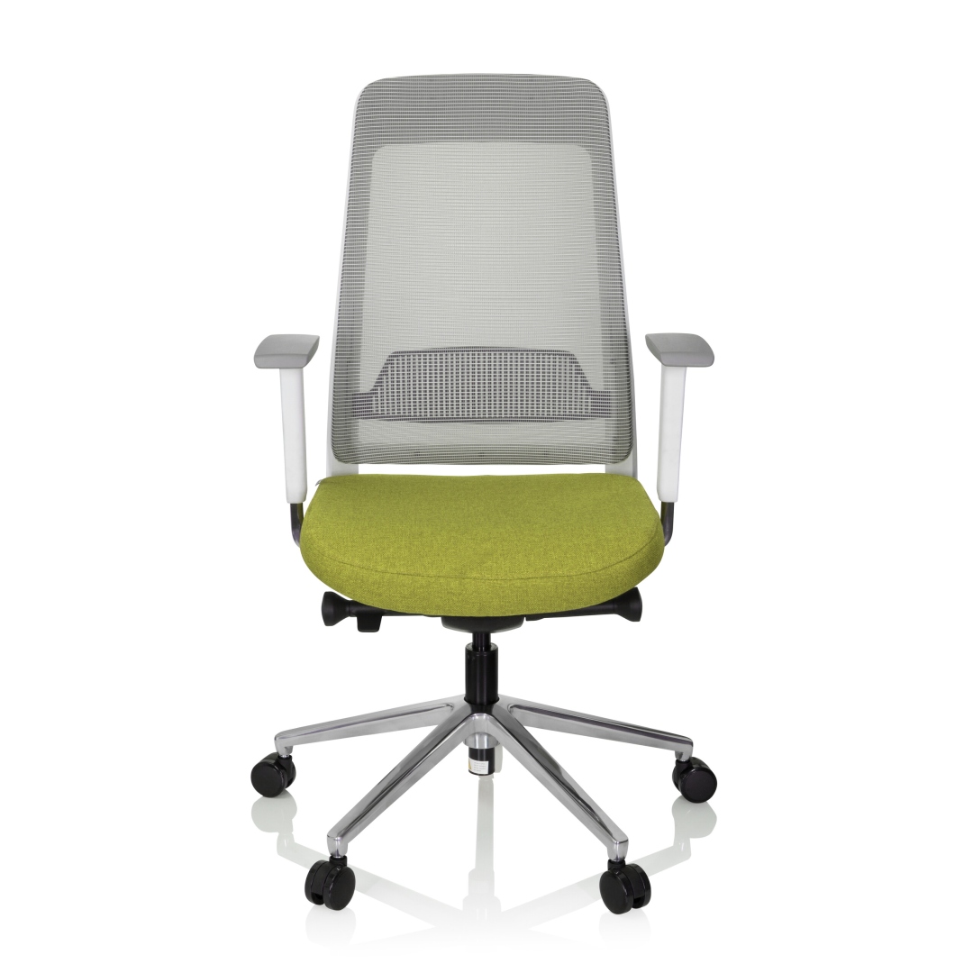 HJH Bürostuhl Drehstuhl CHIARO T2 WHITE Netzstoff Stoff