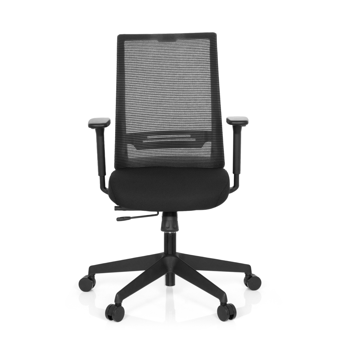 HJH Bürostuhl Drehstuhl CONISTON Netz Stoff schwarz
