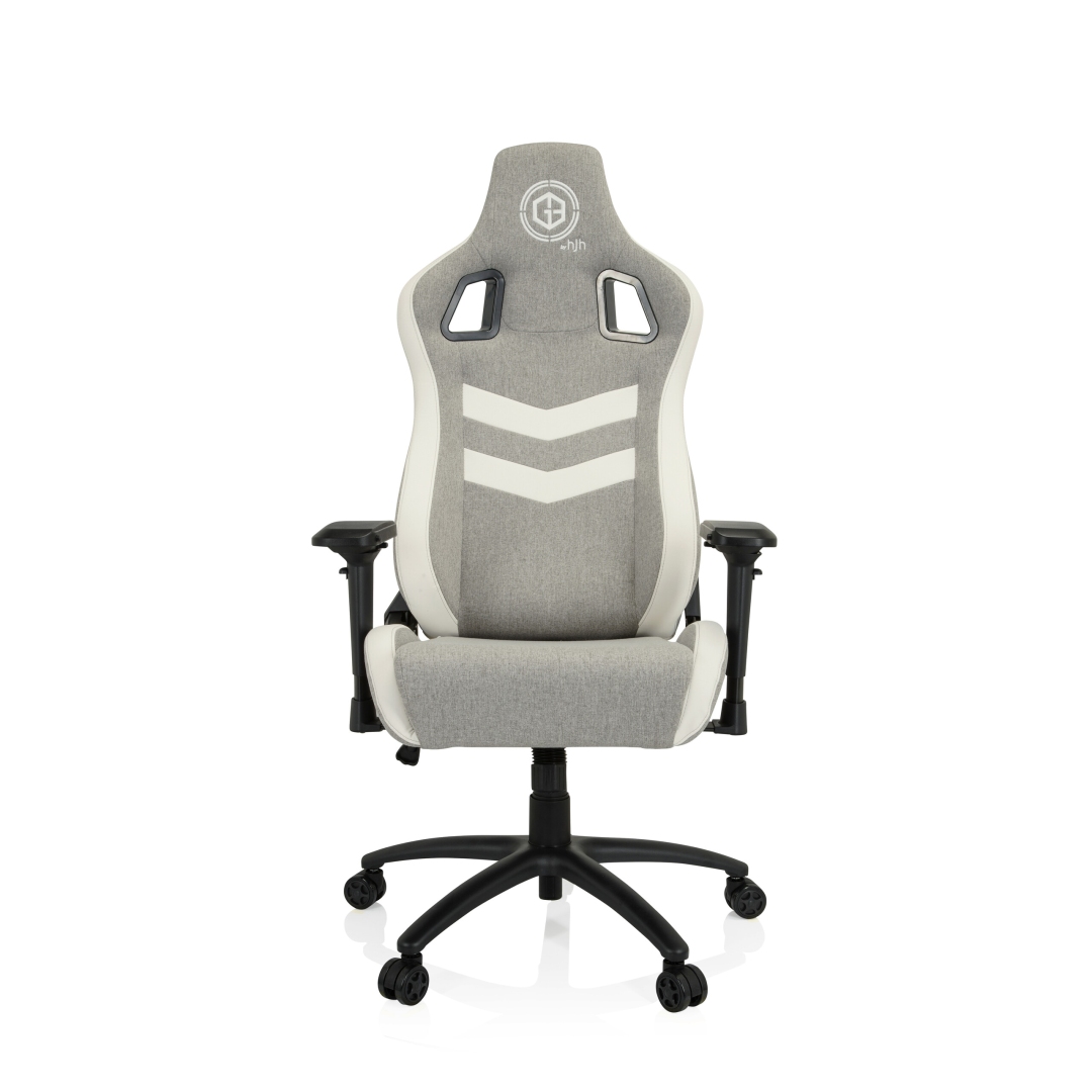 HJH Gaming Stuhl Bürostuhl GAMEBREAKER SX 05 Stoff Kunstleder grau weiß