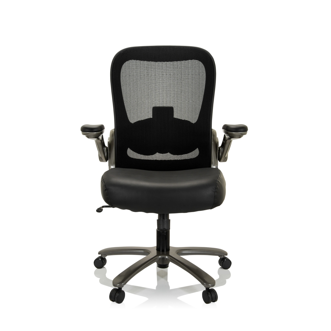 HJH Schwerlaststuhl Bürostuhl INSTRUCTOR T I Titan XXL Netzstoff Leder schwarz