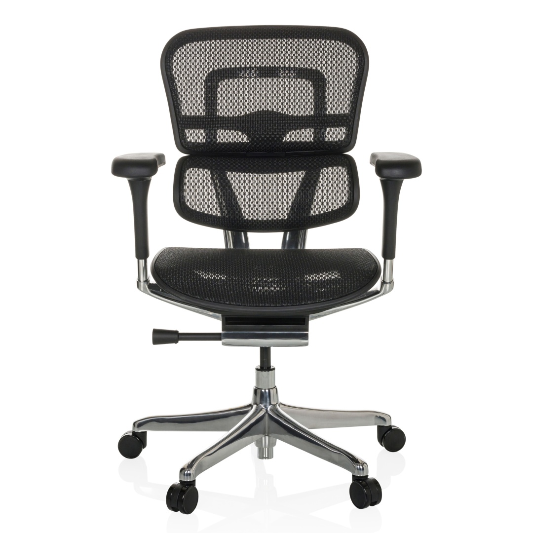 HJH Bürostuhl Chefsessel ERGOHUMAN BASE GEN2 Netzstoff schwarz