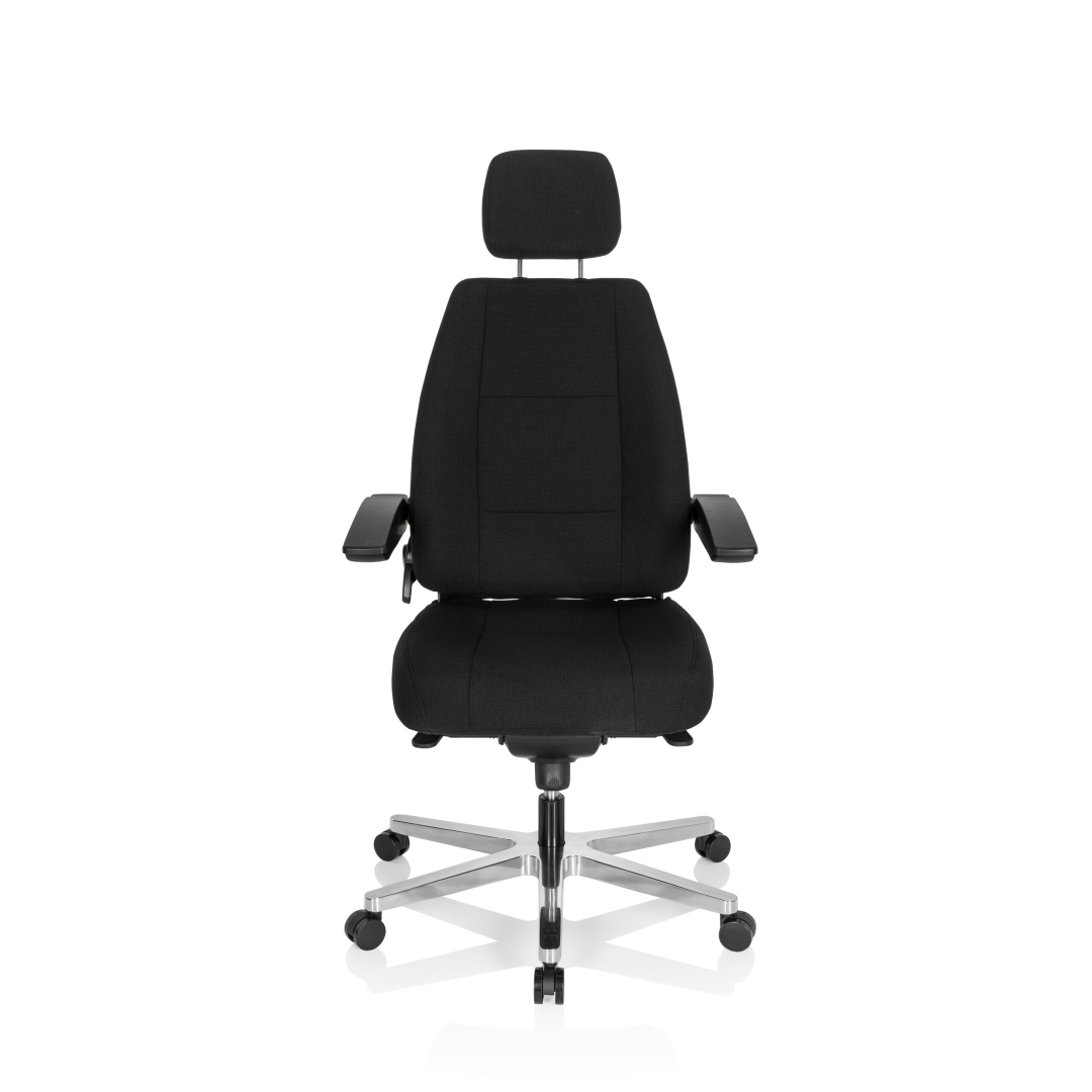 HJH Arbeitsstuhl Chefsessel 24 HOURS I Stoff schwarz