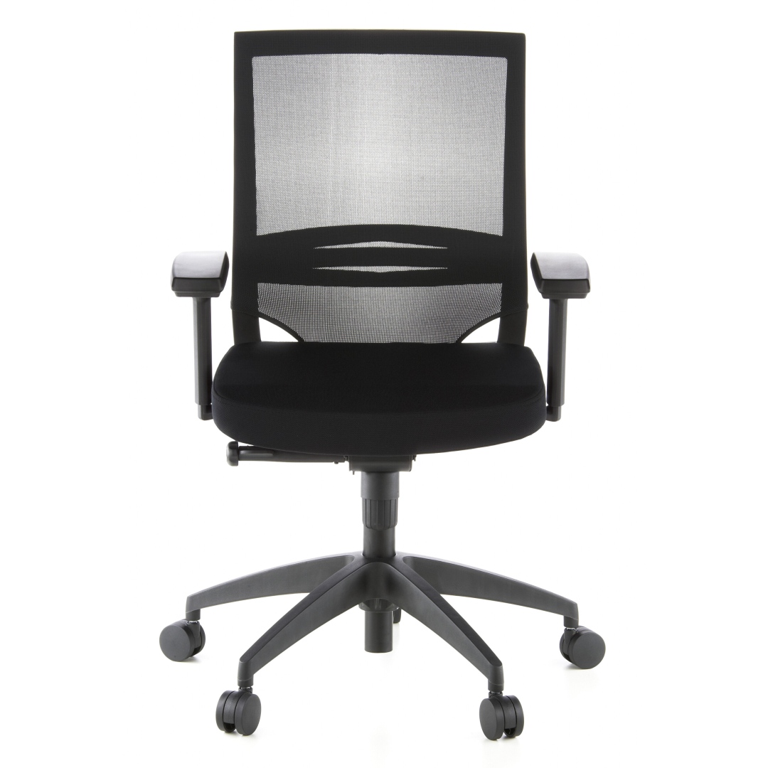 HJH Bürostuhl Chefsessel PORTO BASE Sitz Stoff/Rücken Netz