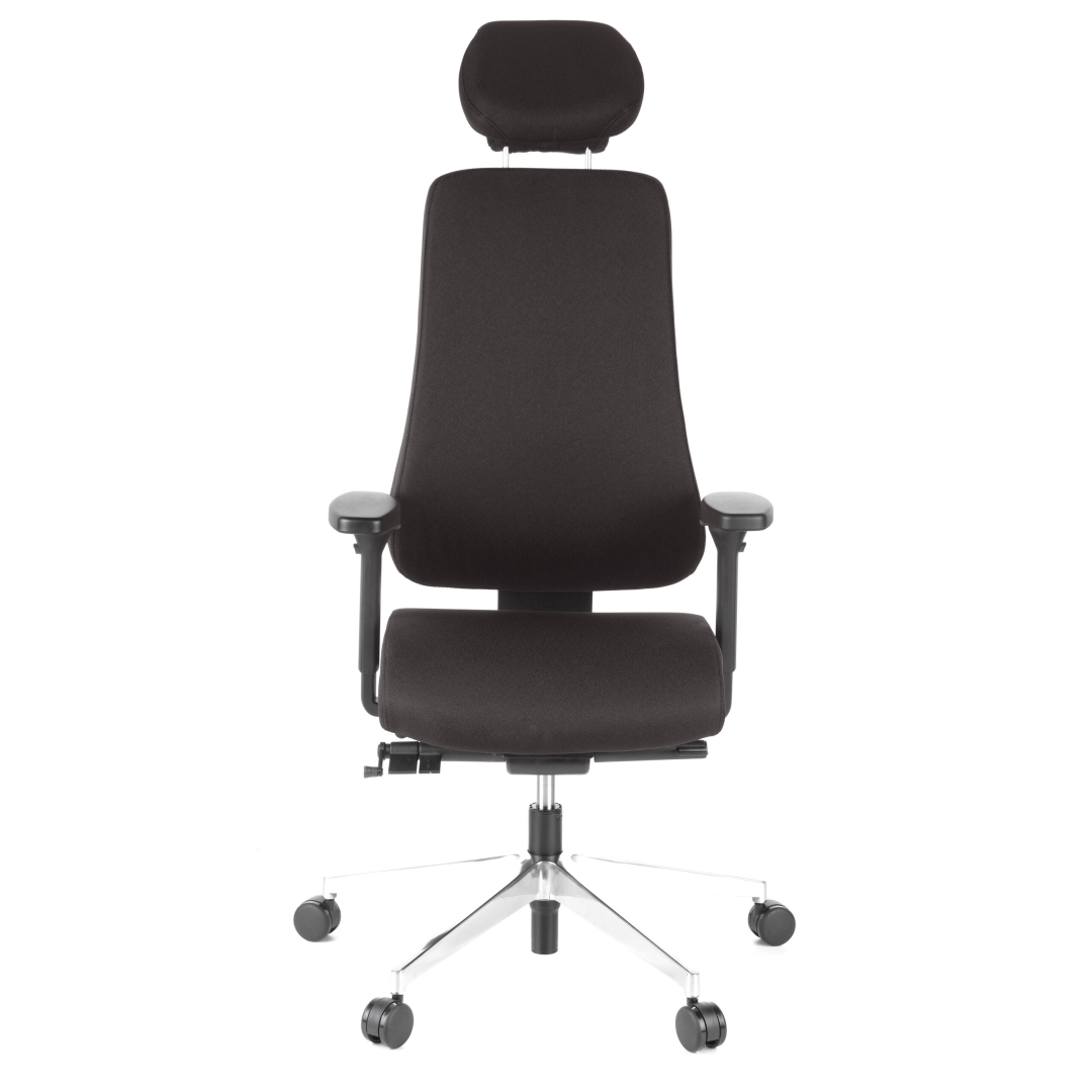 HJH Bürostuhl Chefsessel PRO-TEC 400 Stoff Alu poliert