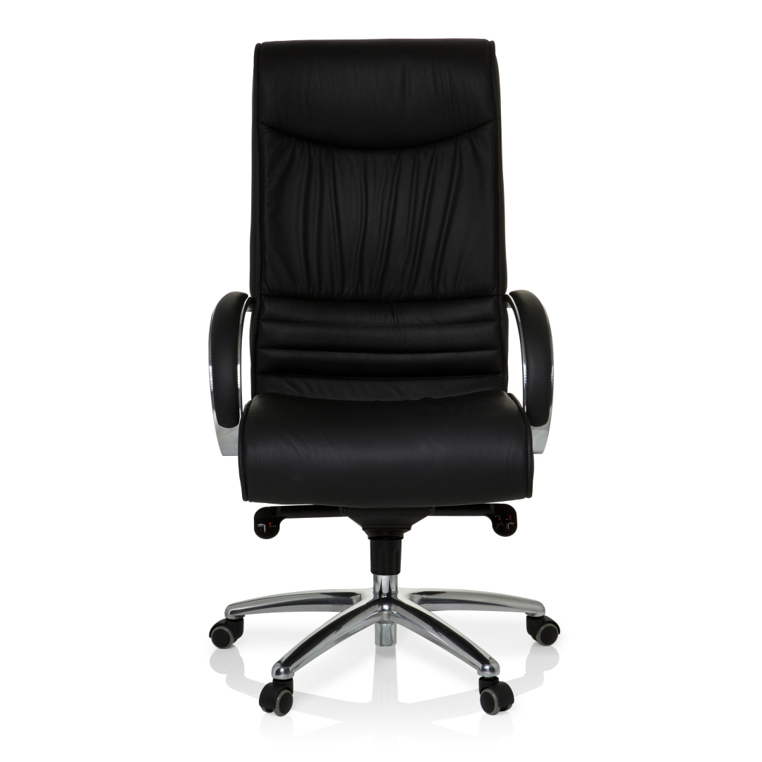 HJH Bürostuhl Chefsessel XXL F 400 Leder schwarz