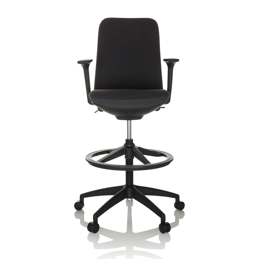HJH Arbeitsstuhl Counterstuhl NESTORA WORK Stoff schwarz