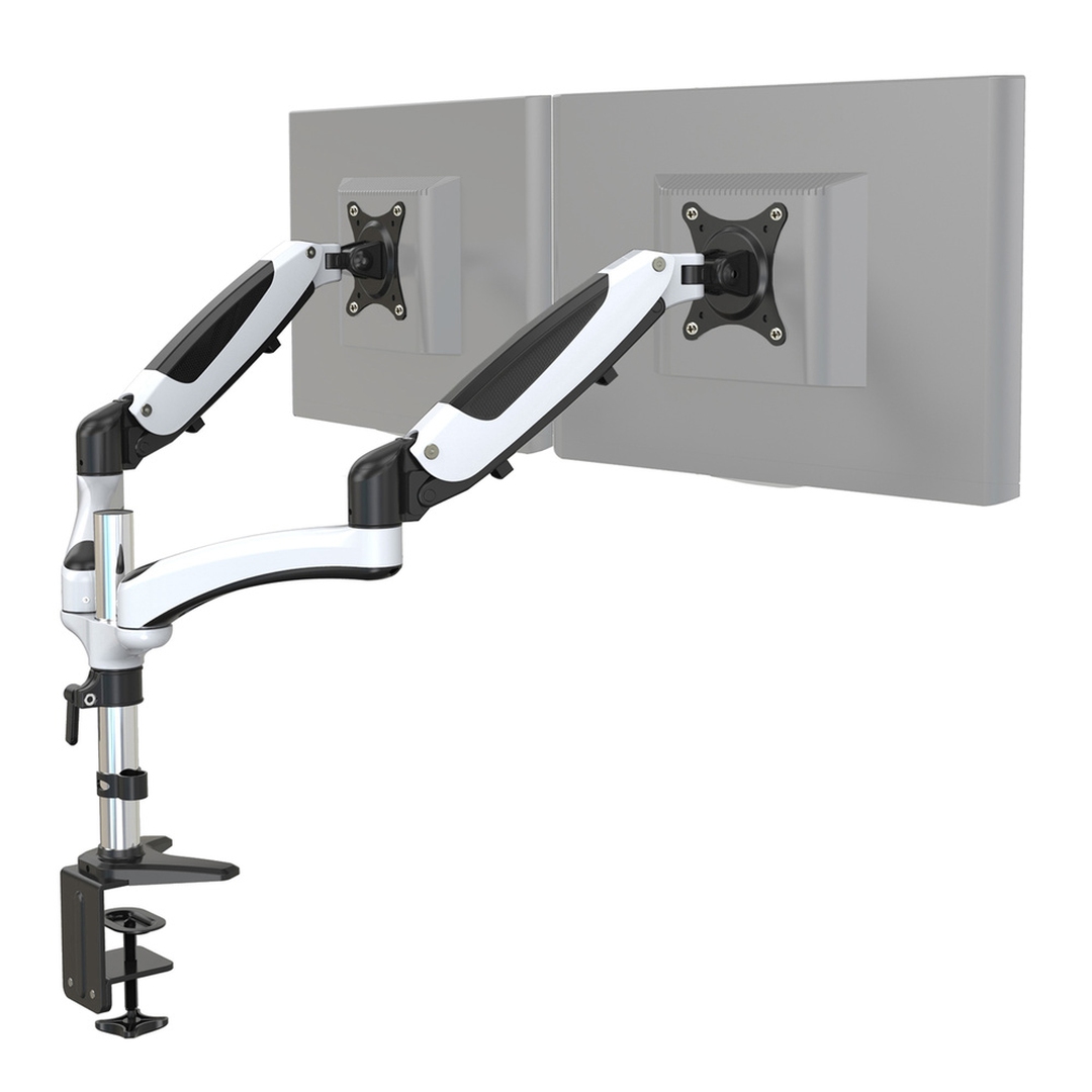 HJH Monitorhalterung VM-MG2 - 2 Monitore 15 - 27 Zoll schwarz/weiß