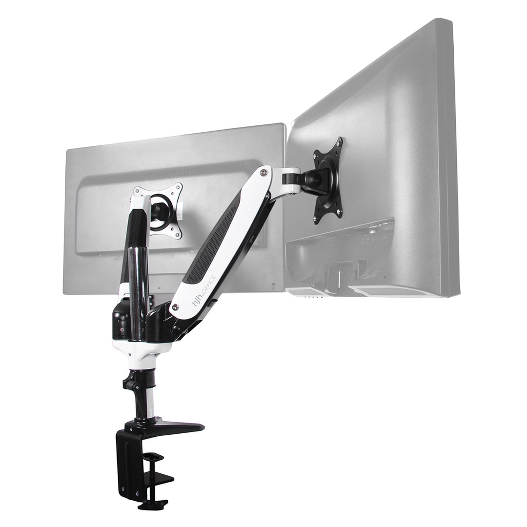 HJH Monitorhalterung VM-MG2S - 2 Monitore 15 - 27 Zoll schwarz/weiß verkürzt