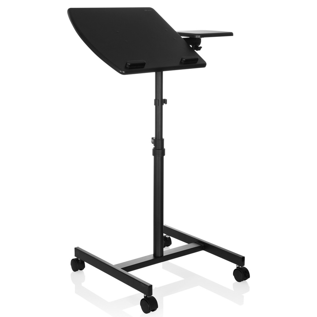 HJH Stehtisch/Laptopständer mit Rollen VM-SL schwarz