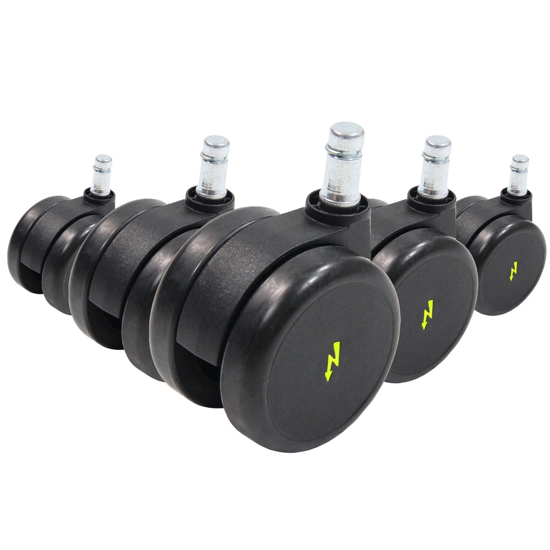 HJH 5x Hartbodenrollen ROLO ESD 11mm 65mm (5er Pack) elektrisch leitfähig