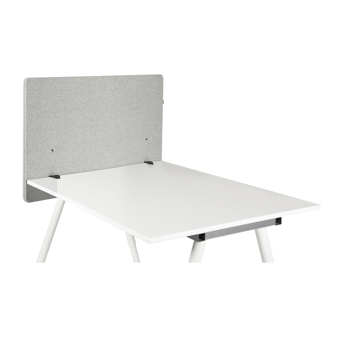 HJH Akustik Tischtrennwand FLEXMIUT D SIDE 80 cm hellgrau