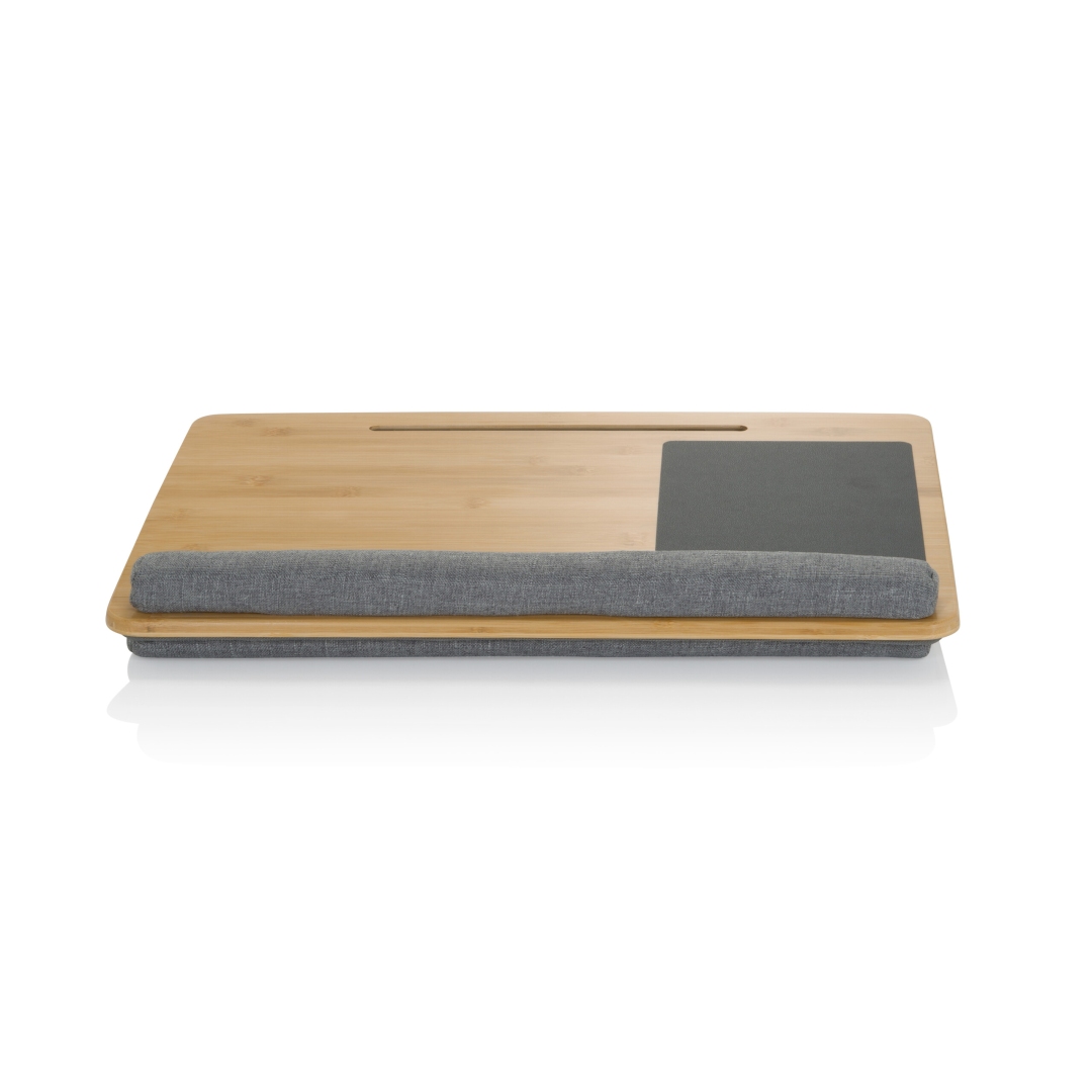 HJH Laptopunterlage Laptop Kissen COMFILAP 55 x 36 cm mit Maus- & Handgelenkauflage braun grau