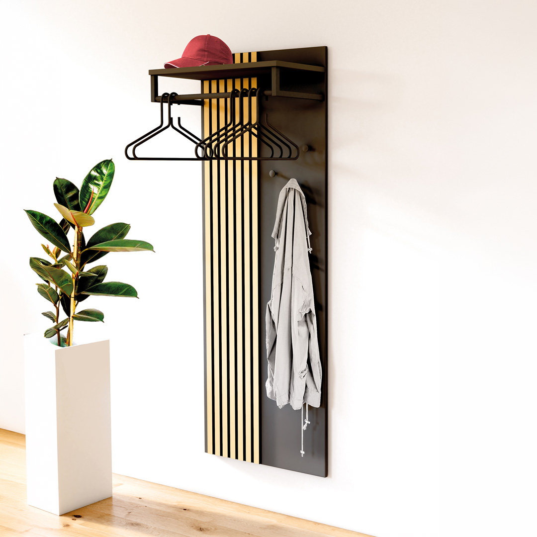 Kerkmann Wandgarderobe Oxford in Anthrazit für moderne Büro- und Empfangsbereiche