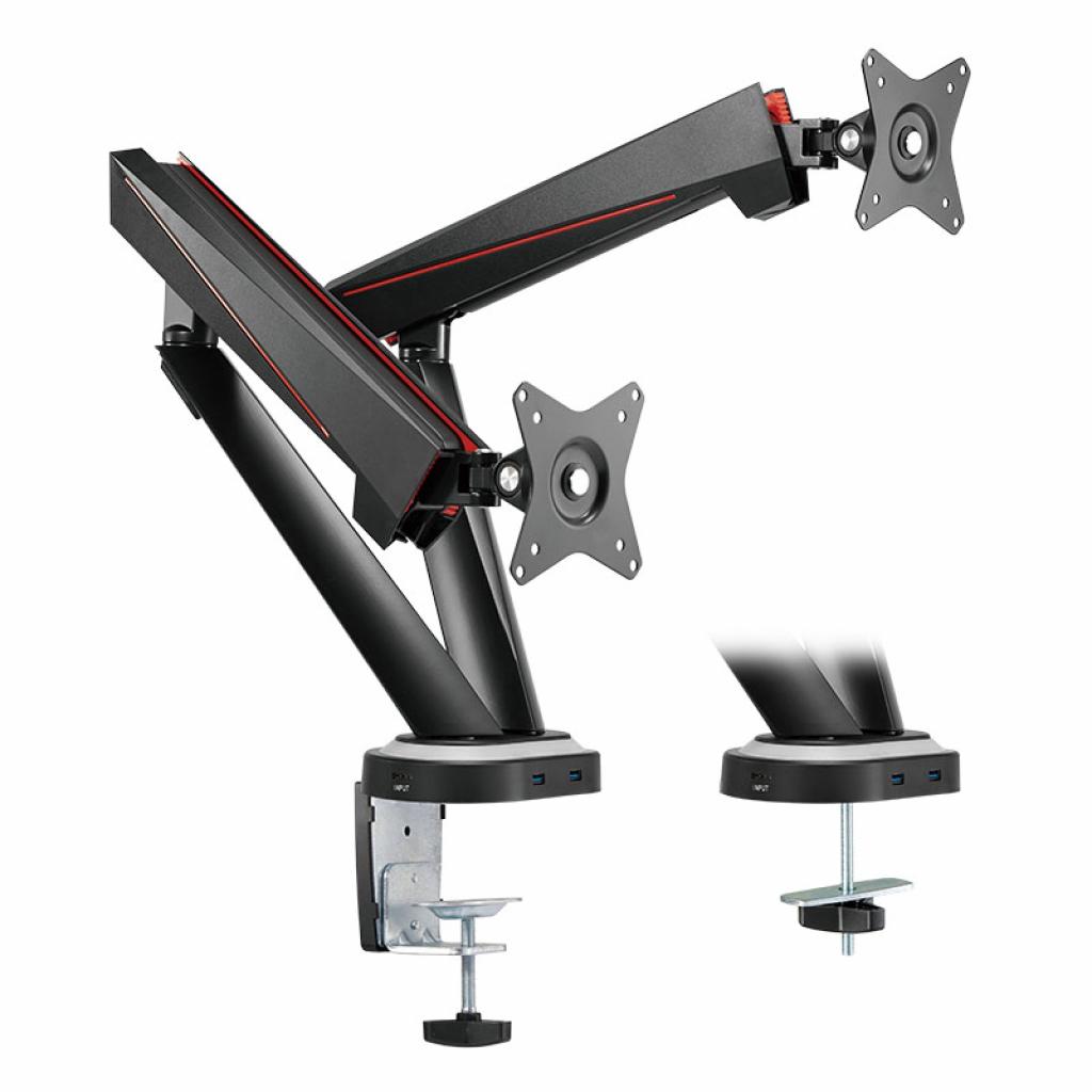 2direct Gaming-Monitorhalterung 2-fach 17-32" Gasdruckfeder