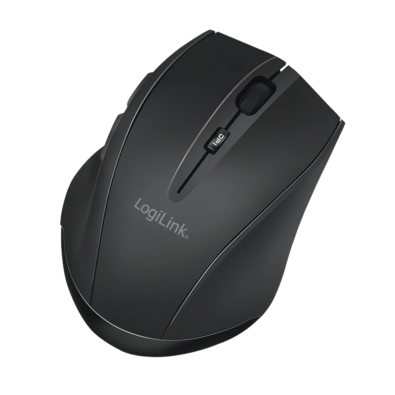 2direct BT 5.0 Kabellose Maus mit 5 Tasten 800/1200/1600 DPI ergonomisches Design Schwarz
