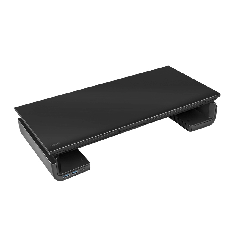 2direct Ergonomische Monitorerhöhung 420–520 mm lang 2x USB 3.0 1x USB-C